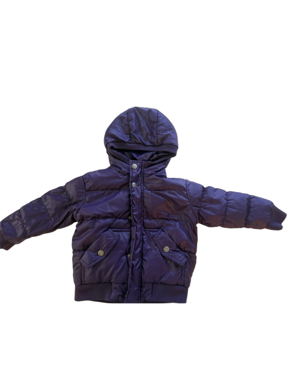 Gymboree Toddler Down Puffer Jacket Purple Hooded Winter Coat